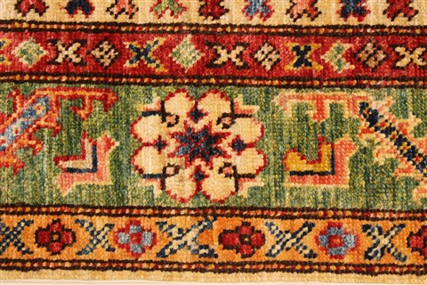Kazak Blue Runner Hand Knotted 27 X 128 Area Rug 250-29650 Image 1