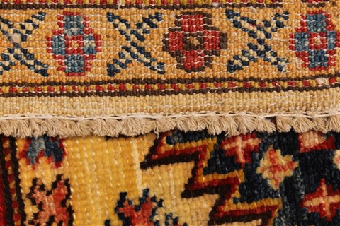 Kazak Blue Runner Hand Knotted 27 X 128 Area Rug 250-29650 Image 3