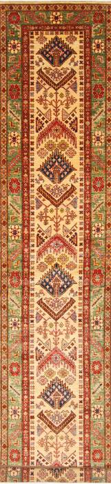 Kazak Blue Runner Hand Knotted 27 X 128 Area Rug 250-29650 Image 0