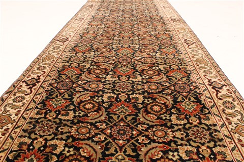 Herati Beige Runner Hand Knotted 26 X 209 Area Rug 250-29651 Image 2
