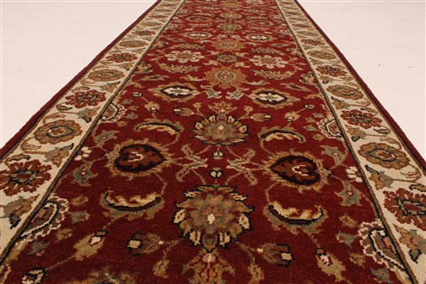 Kashmar Beige Runner Hand Knotted 27 X 194 Area Rug 250-29654 Image 2