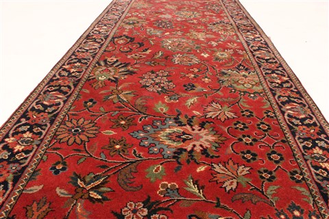 Kashmar Red Runner Hand Knotted 26 X 200 Area Rug 250-29656 Image 2