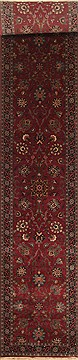 Indian Kashmar Beige Runner 16 to 20 ft Wool Carpet 29658