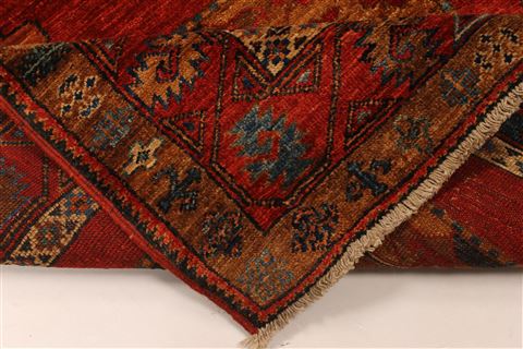Pishavar Red Runner Hand Knotted 35 X 92 Area Rug 250-29659 Image 2