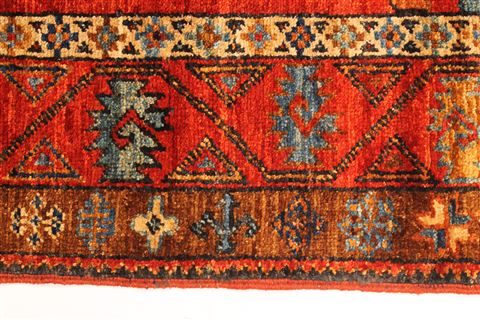 Pishavar Red Runner Hand Knotted 35 X 92 Area Rug 250-29659 Image 7