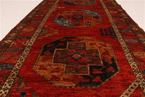 Pishavar Red Runner Hand Knotted 35 X 92 Area Rug 250-29659 Image 8