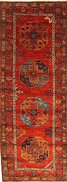 Pakistani Pishavar Red Runner 6 to 9 ft Wool Carpet 29659