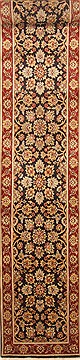 Indian Kashmar Beige Runner 16 to 20 ft Wool Carpet 29660