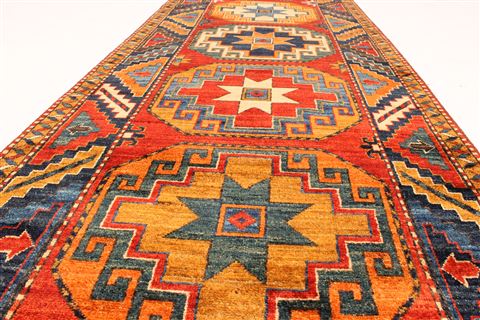 Pishavar Multicolor Runner Hand Knotted 33 X 129 Area Rug 250-29662 Image 1