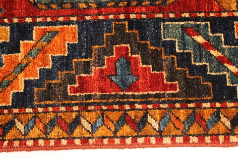 Pishavar Multicolor Runner Hand Knotted 33 X 129 Area Rug 250-29662 Image 8