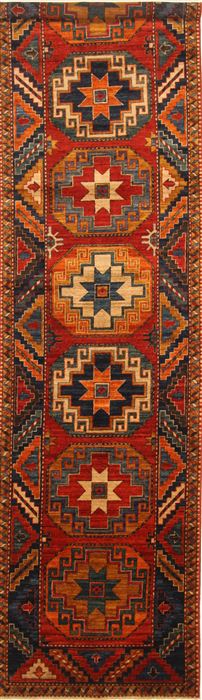 Pishavar Multicolor Runner Hand Knotted 33 X 129 Area Rug 250-29662 Image 0