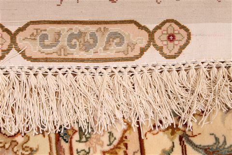 Tabriz Beige Hand Knotted 82 X 1110 Area Rug 254-29663 Image 6