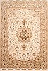 Tabriz Beige Hand Knotted 82 X 1110 Area Rug 254-29663 Thumb 0