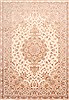 Tabriz Beige Hand Knotted 82 X 1110  Area Rug 254-29665 Thumb 0
