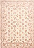 Tabriz Beige Hand Knotted 84 X 118  Area Rug 254-29666 Thumb 0