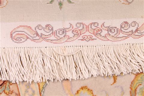 Tabriz Beige Hand Knotted 83 X 116 Area Rug 254-29667 Image 7