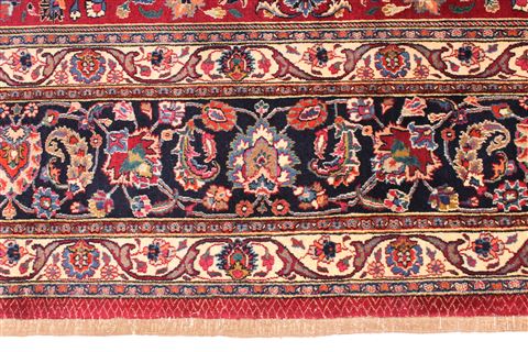 Mashad Red Hand Knotted 81 X 112 Area Rug 254-29668 Image 4