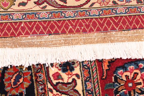 Mashad Red Hand Knotted 81 X 112 Area Rug 254-29668 Image 6