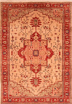 Heriz Beige Hand Knotted 8'9" X 12'9"  Area Rug 100-29695