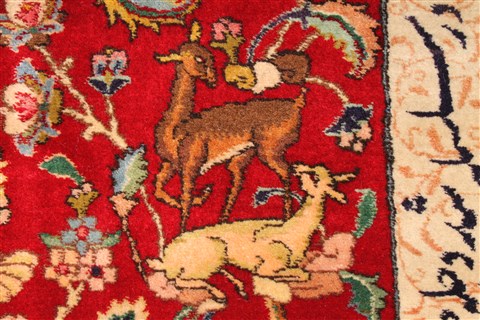 Tabriz Green Hand Knotted 104 X 150 Area Rug 254-29703 Image 6