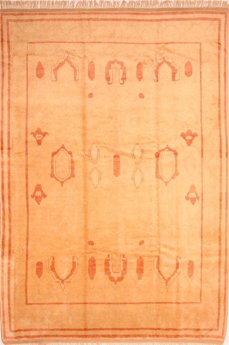 Oushak Brown Hand Knotted 89 X 126 Area Rug 253-29704 Image 0