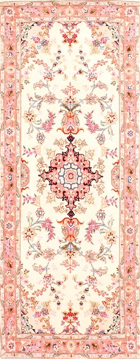 Tabriz Purple Runner Hand Knotted 28 X 70 Area Rug 254-29714 Image 0
