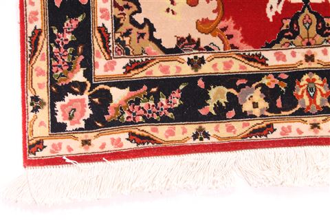 Tabriz Red Runner Hand Knotted 28 X 68 Area Rug 254-29716 Image 1
