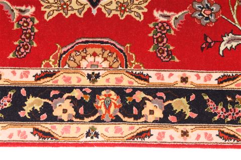 Tabriz Red Runner Hand Knotted 28 X 68 Area Rug 254-29716 Image 3