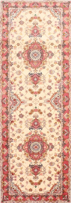 Tabriz Purple Runner Hand Knotted 29 X 81 Area Rug 254-29719 Image 0