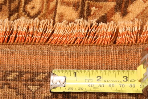 Kurdi Brown Hand Knotted 100 X 133 Area Rug 100-29721 Image 4