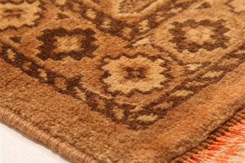 Kurdi Brown Hand Knotted 100 X 133 Area Rug 100-29721 Image 5