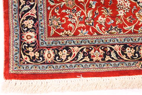 Qum Blue Runner Hand Knotted 27 X 98 Area Rug 254-29723 Image 1