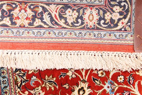 Qum Blue Runner Hand Knotted 27 X 98 Area Rug 254-29723 Image 4