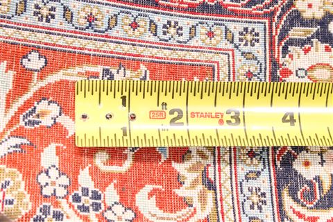 Qum Blue Runner Hand Knotted 27 X 98 Area Rug 254-29723 Image 5