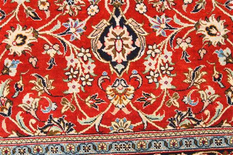 Qum Blue Runner Hand Knotted 27 X 98 Area Rug 254-29723 Image 7