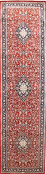 Qum Blue Runner Hand Knotted 2'7" X 9'8"  Area Rug 254-29723