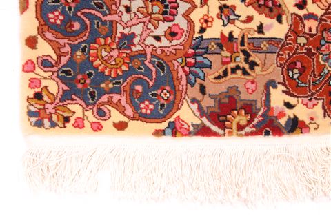 Tabriz Beige Runner Hand Knotted 26 X 124 Area Rug 254-29727 Image 1