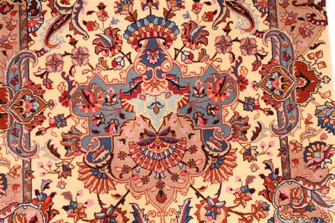 Tabriz Beige Runner Hand Knotted 26 X 124 Area Rug 254-29727 Image 2