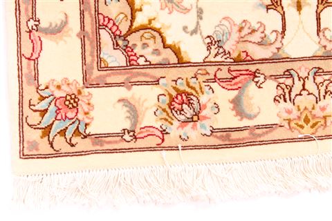 Tabriz Beige Runner Hand Knotted 27 X 73 Area Rug 254-29729 Image 1