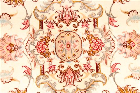 Tabriz Beige Runner Hand Knotted 27 X 73 Area Rug 254-29729 Image 2