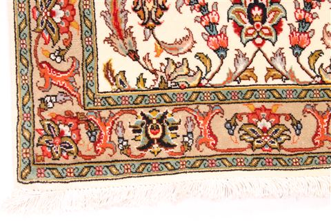 Tabriz Beige Runner Hand Knotted 22 X 102 Area Rug 254-29731 Image 1