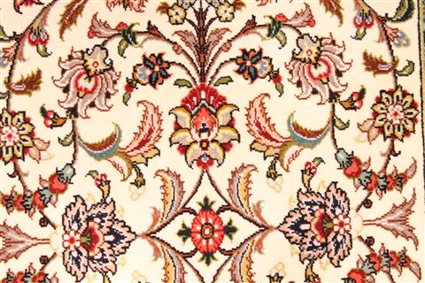 Tabriz Beige Runner Hand Knotted 22 X 102 Area Rug 254-29731 Image 2