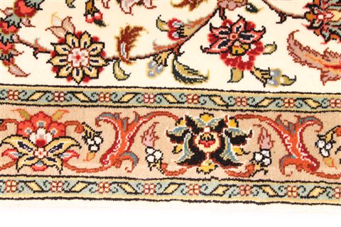 Tabriz Beige Runner Hand Knotted 22 X 102 Area Rug 254-29731 Image 3