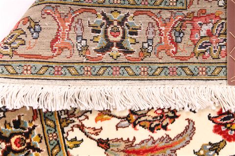 Tabriz Beige Runner Hand Knotted 22 X 102 Area Rug 254-29731 Image 4