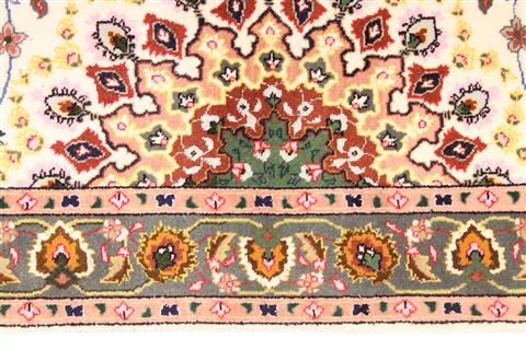 Tabriz Beige Runner Hand Knotted 27 X 167 Area Rug 254-29732 Image 3