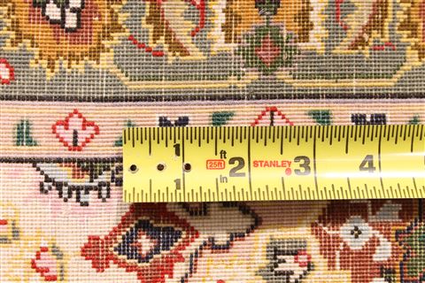 Tabriz Beige Runner Hand Knotted 27 X 167 Area Rug 254-29732 Image 5