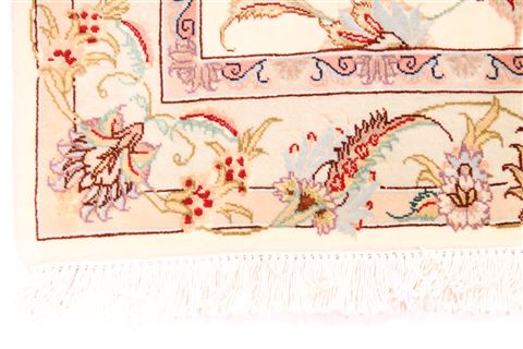 Tabriz Beige Runner Hand Knotted 210 X 82 Area Rug 254-29734 Image 1