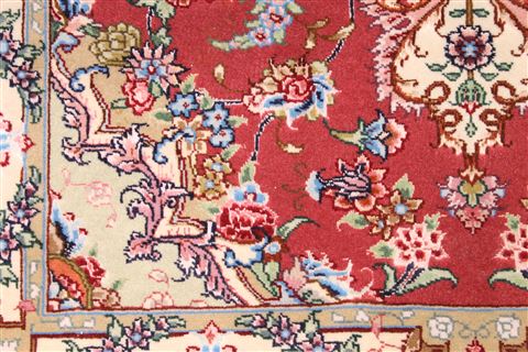 Tabriz Beige Runner Hand Knotted 29 X 163 Area Rug 254-29736 Image 4