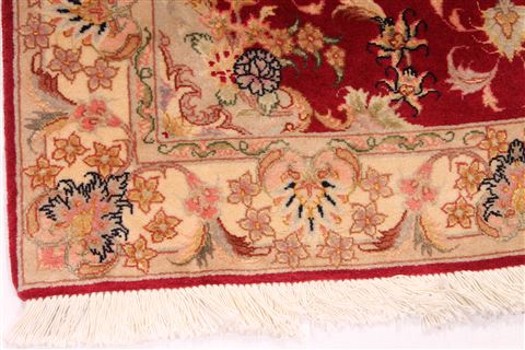 Tabriz Beige Runner Hand Knotted 29 X 910 Area Rug 254-29742 Image 1