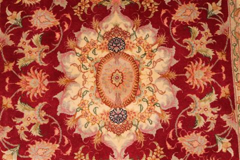 Tabriz Beige Runner Hand Knotted 29 X 910 Area Rug 254-29742 Image 2